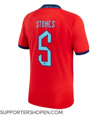 England John Stones #5 Borta Matchtröja VM 2022 Kortärmad